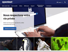 Tablet Screenshot of opentext.fr