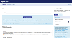 Desktop Screenshot of communities.opentext.com