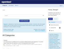 Tablet Screenshot of communities.opentext.com