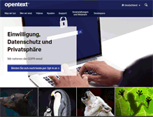 Tablet Screenshot of opentext.de